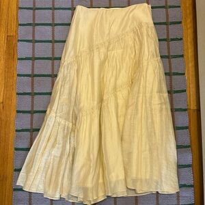 Astr Cream A-Line Women's Skirt